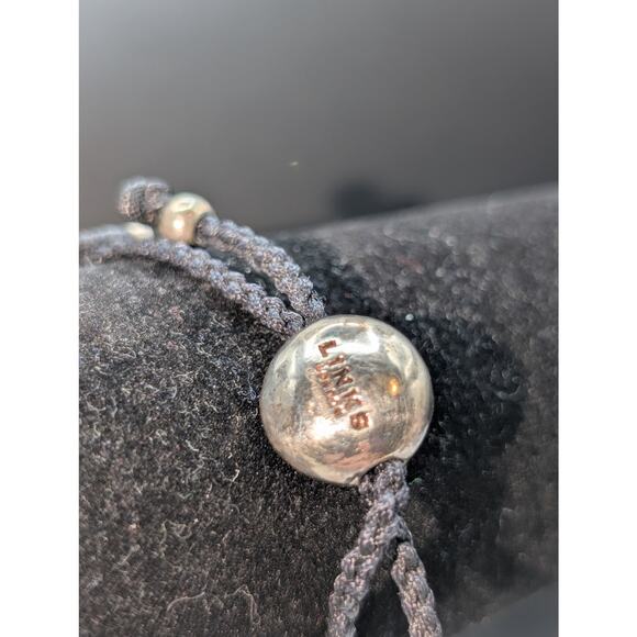 Authentic Links of London Unisex Black Sterling Adjustable Friendship Bracelet - Picture 3 of 7